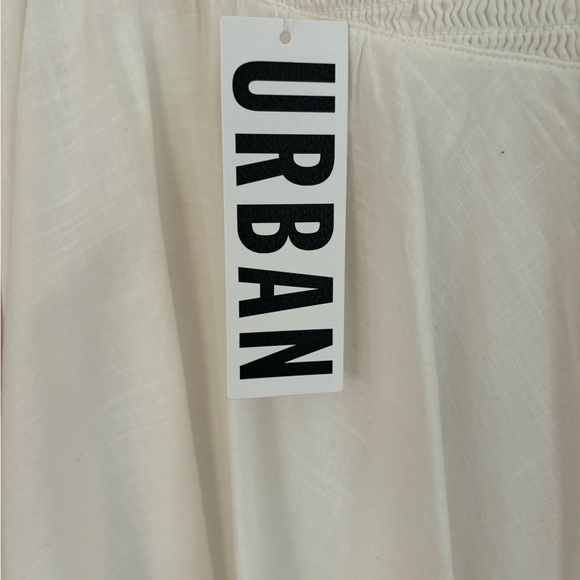 URBAN OUTFITTERS DHALIA ASYMMETRICAL SMOCKED MINI DRESS NWT - Picture 7 of 8